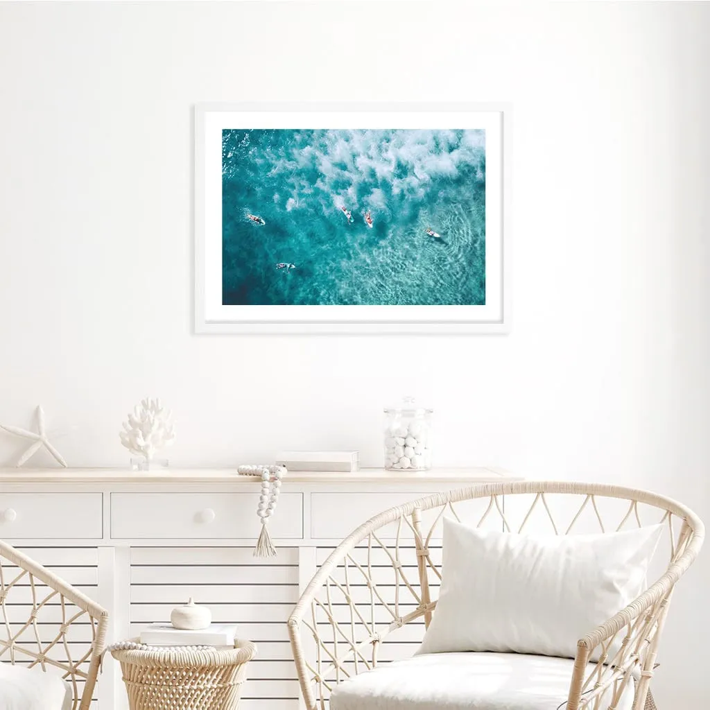 Surfers at Bondi Wall Art Print