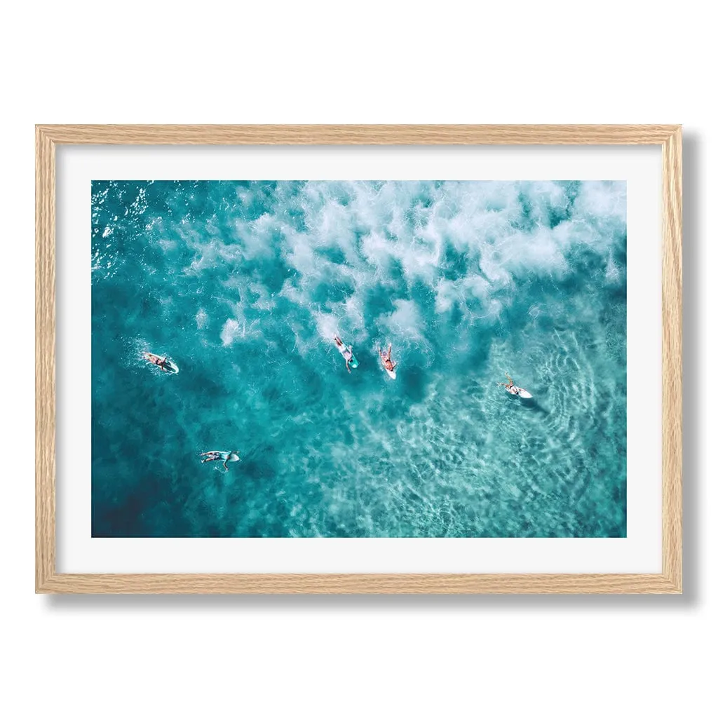 Surfers at Bondi Wall Art Print