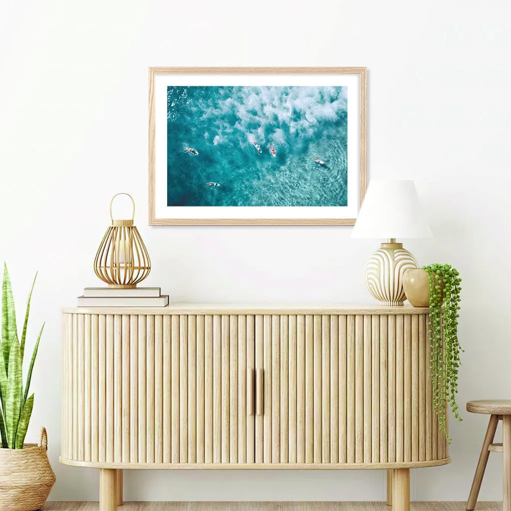 Surfers at Bondi Wall Art Print