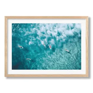 Surfers at Bondi Wall Art Print