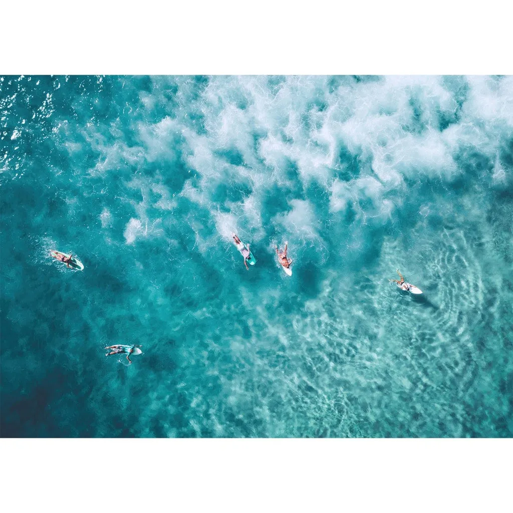 Surfers at Bondi Wall Art Print