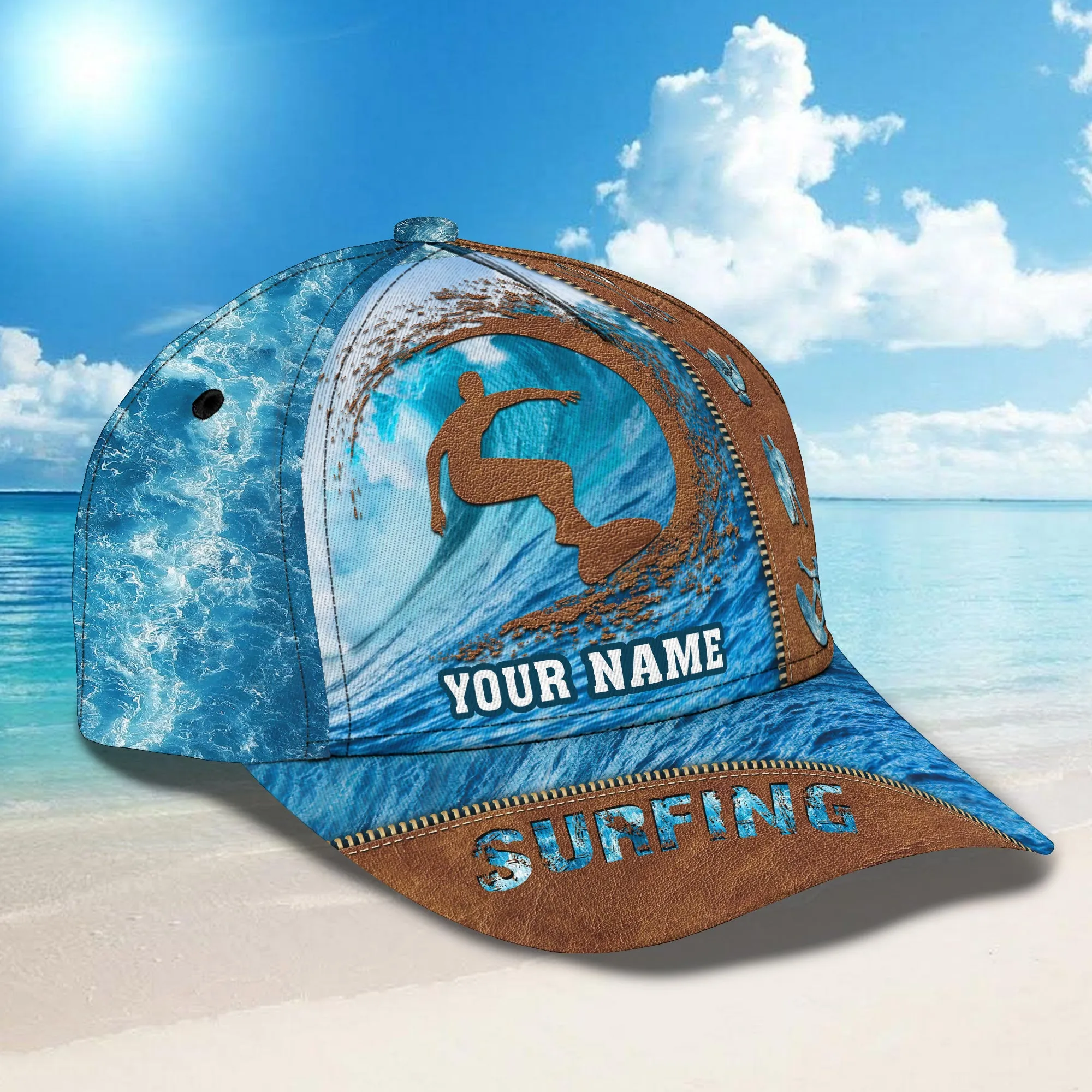 Surfing - Personalized Name Cap - HY97