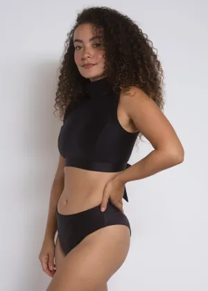 SURFING QUEEN SWIM TOP in Black