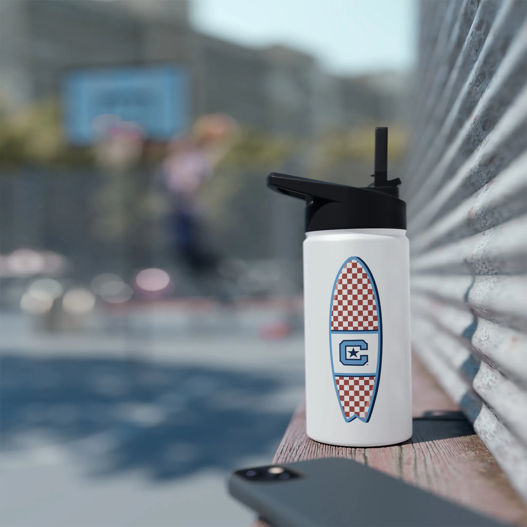 The Citadel, Surfing, Stainless Steel Water Bottle, Standard Lid