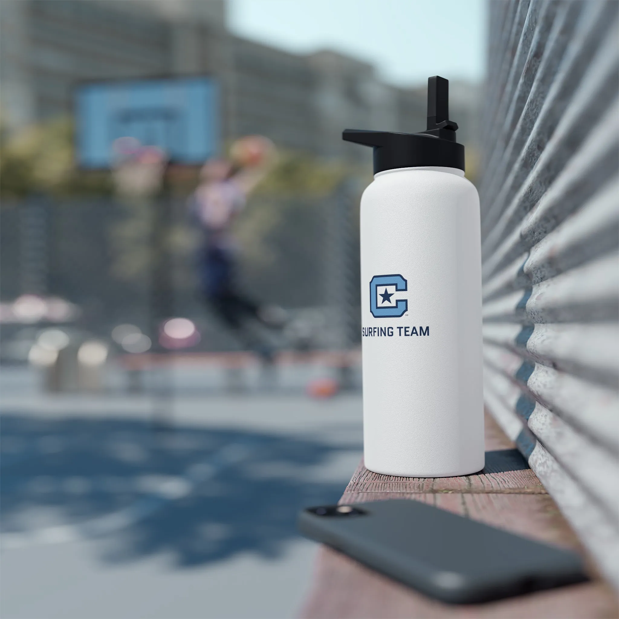 The Citadel, Surfing Team, Stainless Steel Water Bottle, Standard Lid