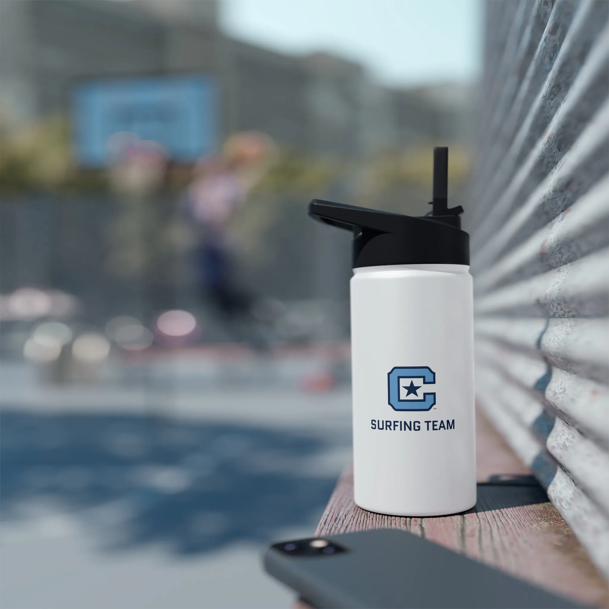 The Citadel, Surfing Team, Stainless Steel Water Bottle, Standard Lid