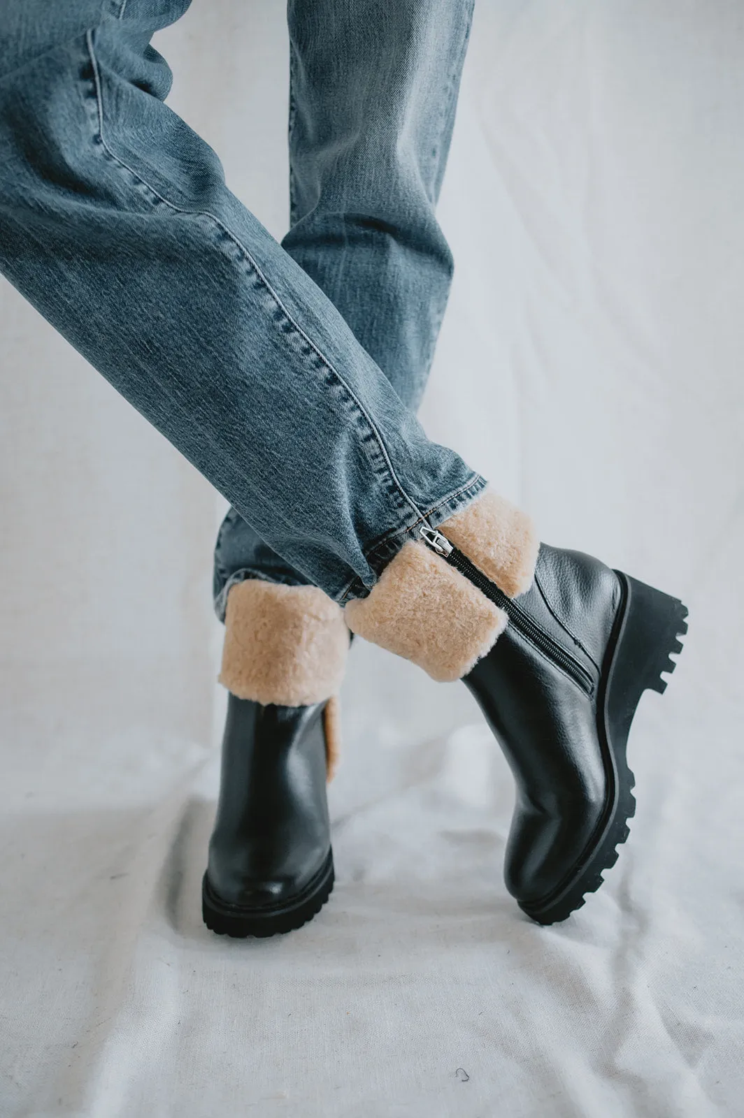 The Hug H2O Boots by Dolce Vita - Black Leather
