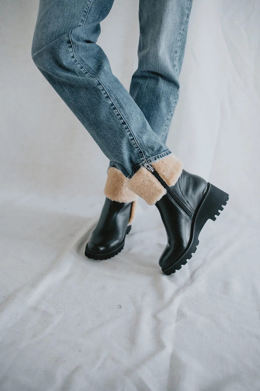 The Hug H2O Boots by Dolce Vita - Black Leather