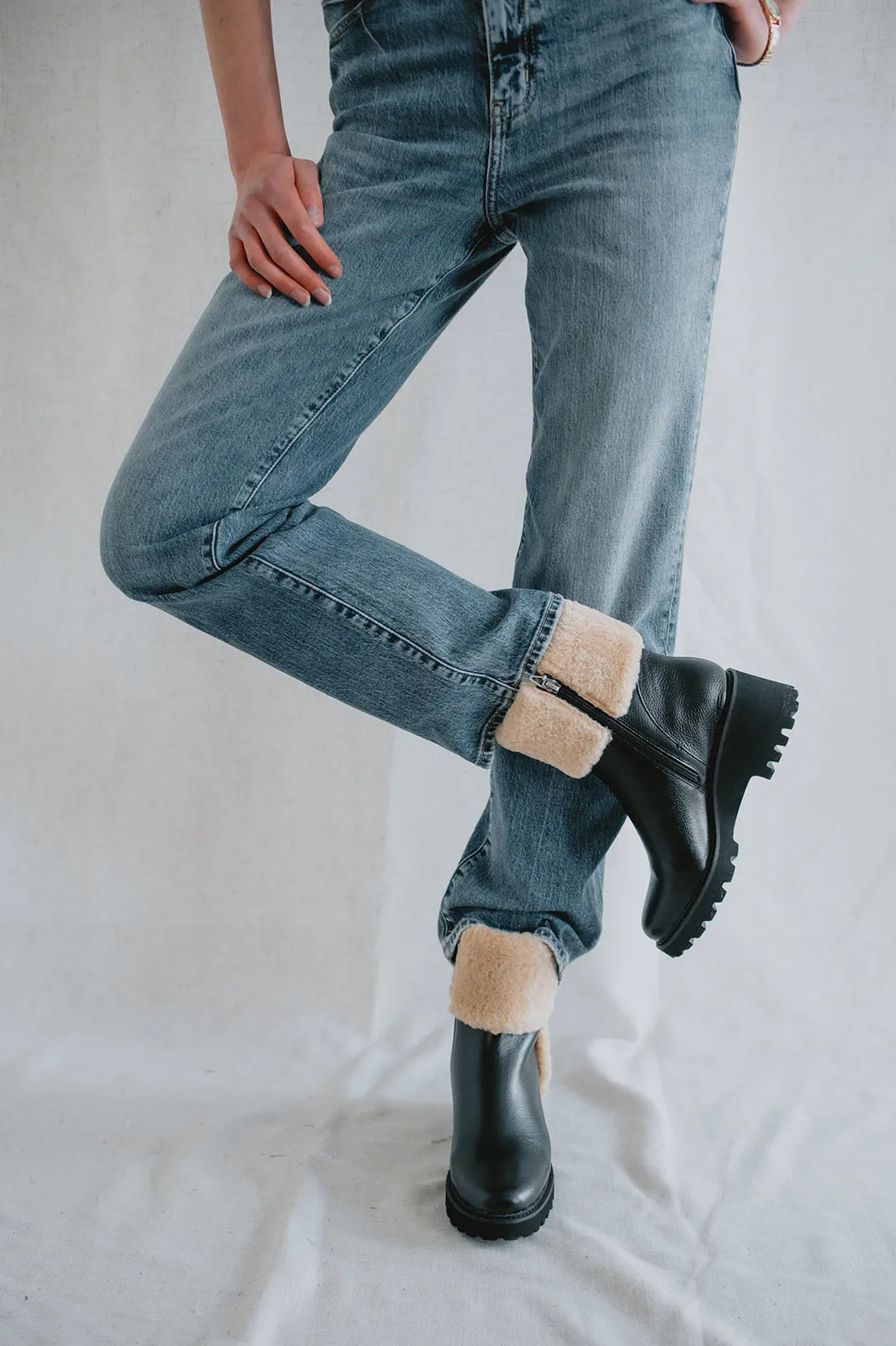 The Hug H2O Boots by Dolce Vita - Black Leather