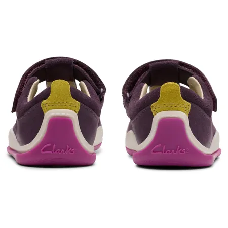 UK 4.5 Berry Noodle Bright Velcro T-Bar Walkers