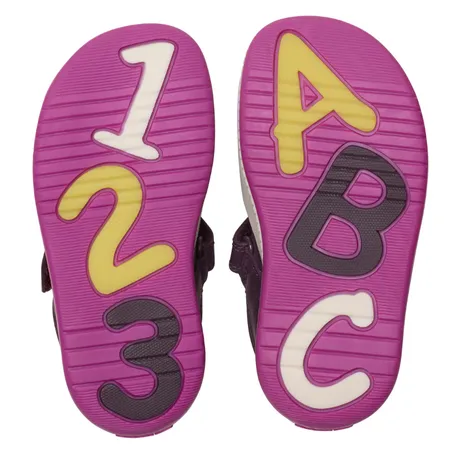 UK 4.5 Berry Noodle Bright Velcro T-Bar Walkers