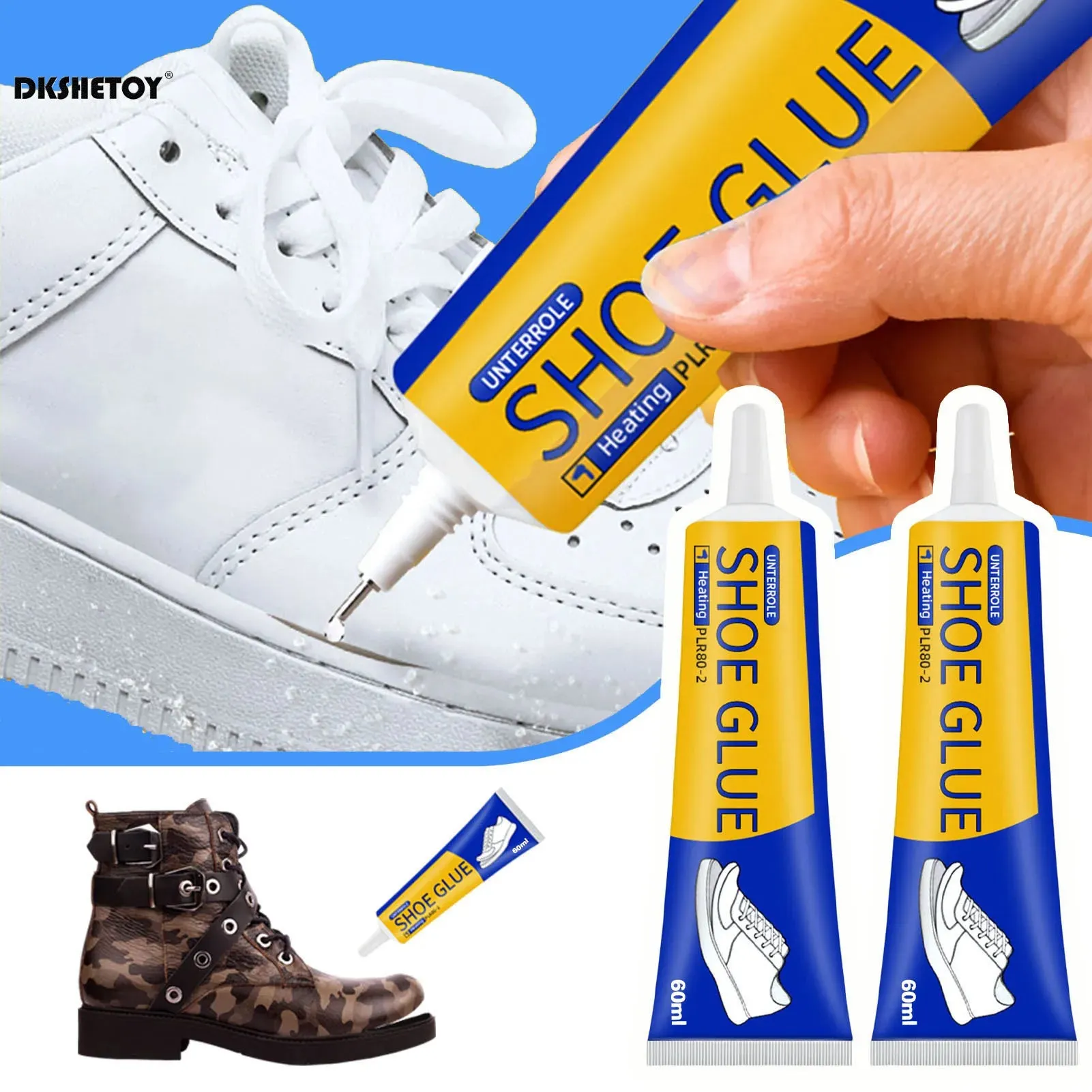 Universal DIY 60ml Waterproof Super Strong Shoe Glues for Sneakers & Leather (2pcs)
