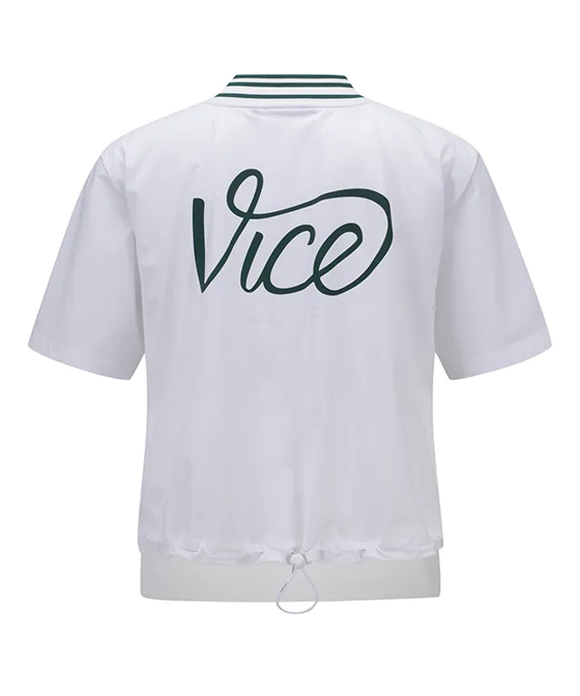 Vice Golf Atelier Women Woven Mixed Crop T-Shirt - White