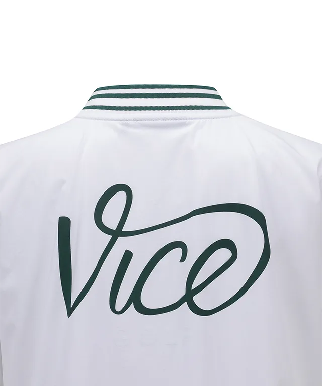 Vice Golf Atelier Women Woven Mixed Crop T-Shirt - White
