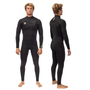 VISSLA 7 SEAS COMP 3/2MM CHEST ZIP STEAMER BLACK