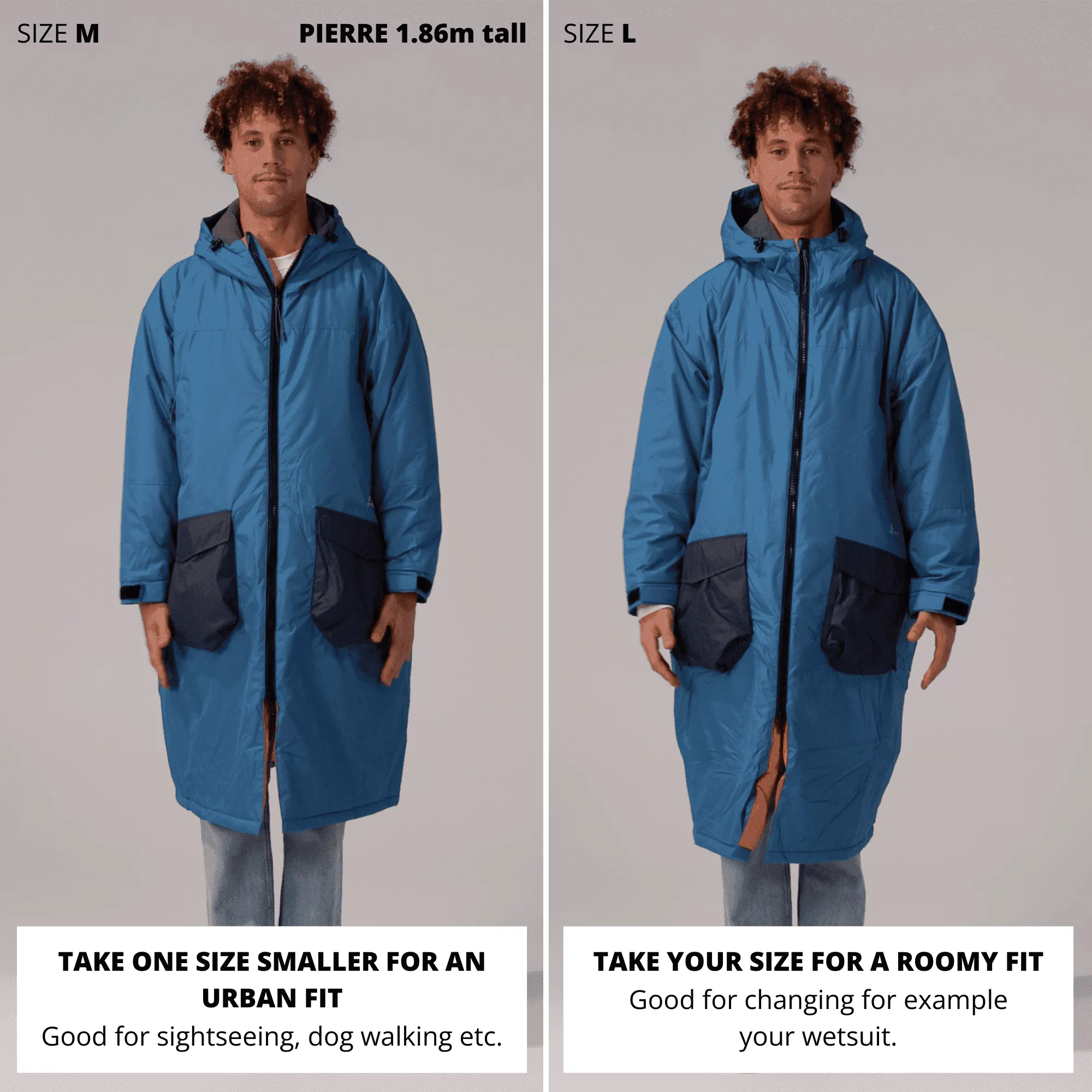 VOITED 2nd Edition Outdoor Changing Robe & Drycoat for Surfing, Camping, Vanlife & Wild Swimming  - Ocean Navy