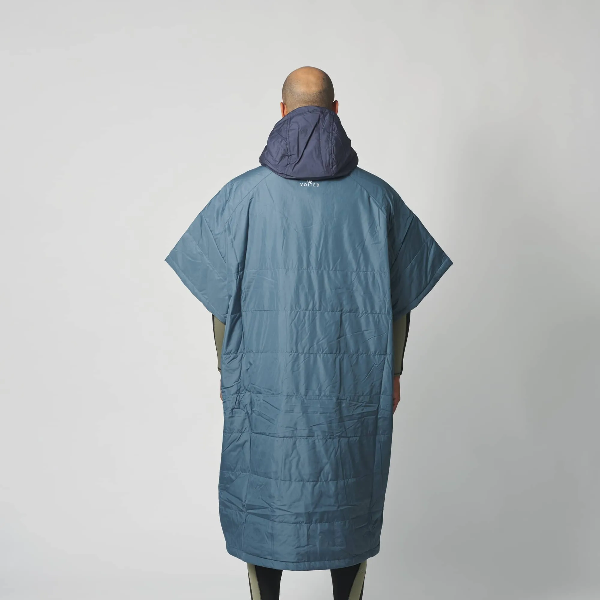 VOITED Original Outdoor Poncho for Surfing, Camping, Vanlife & Wild Swimming  - Marsh Grey / Graphite