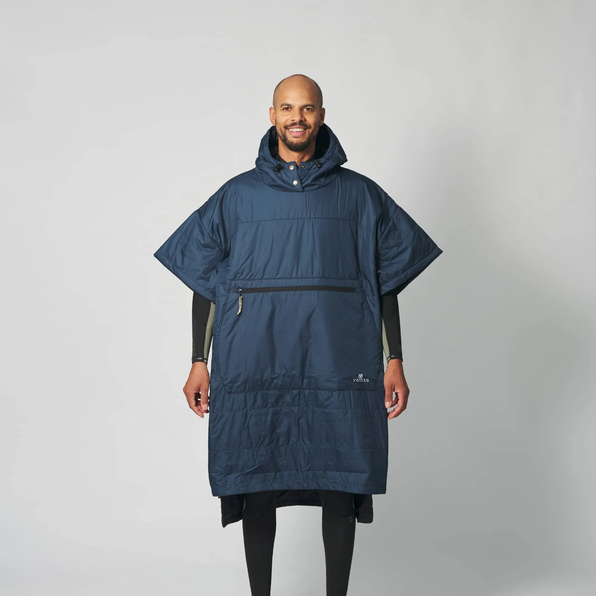 VOITED Original Outdoor Poncho for Surfing, Camping, Vanlife & Wild Swimming  - Ocean Navy
