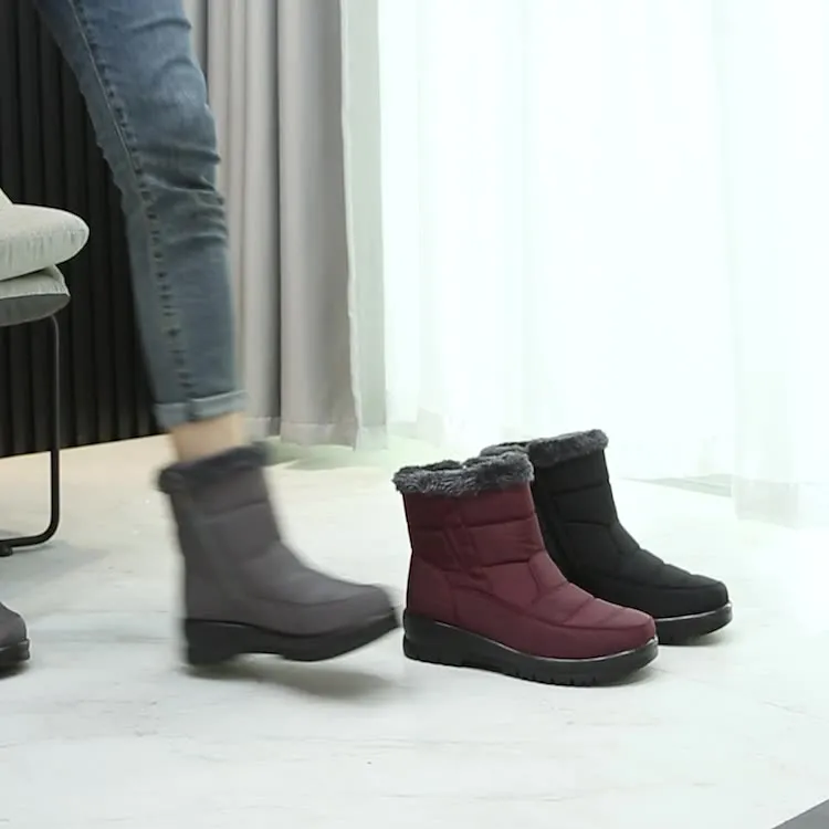 Waterproof Ankle Boots With Plush