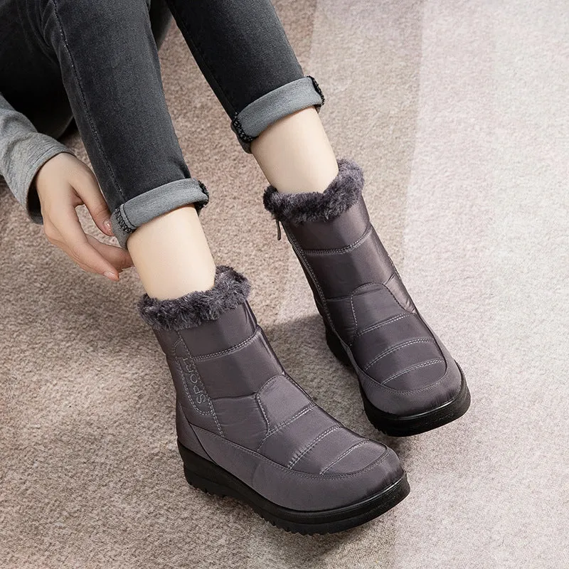 Waterproof Ankle Boots With Plush