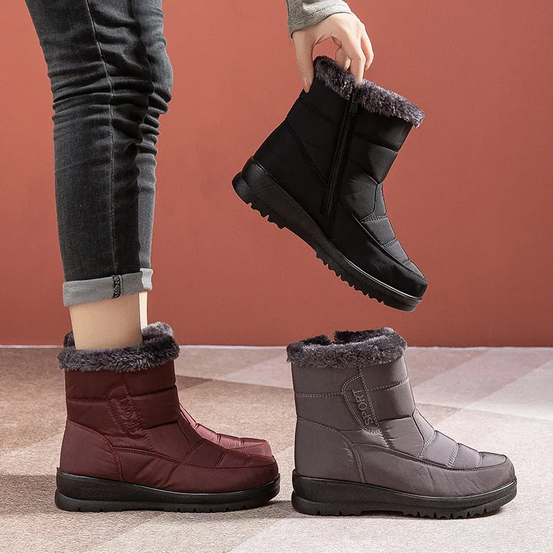 Waterproof Ankle Boots With Plush