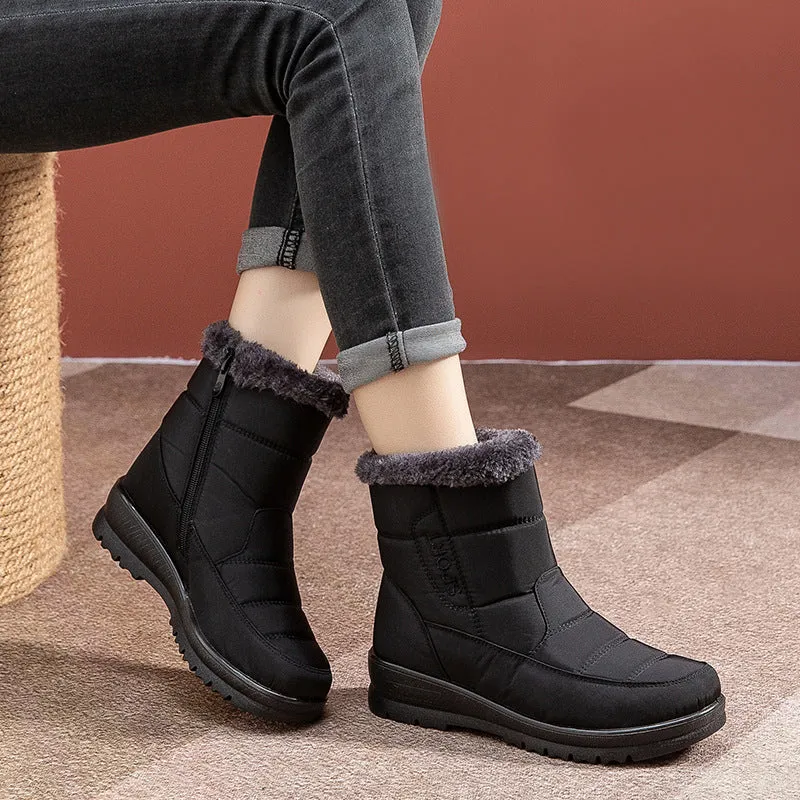 Waterproof Ankle Boots With Plush
