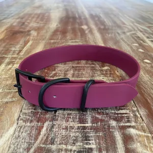 Waterproof Buckle Collar : Wine   Black