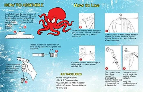 Wetsuit Hanger & Cleaner - Rinse Hanger
