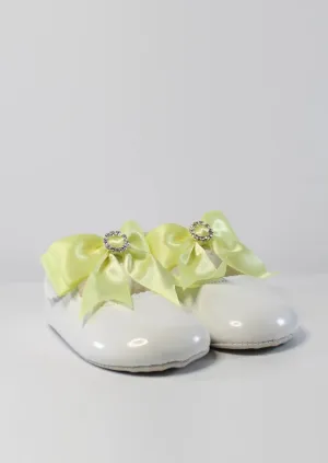 White With Yellow Bow Shoes