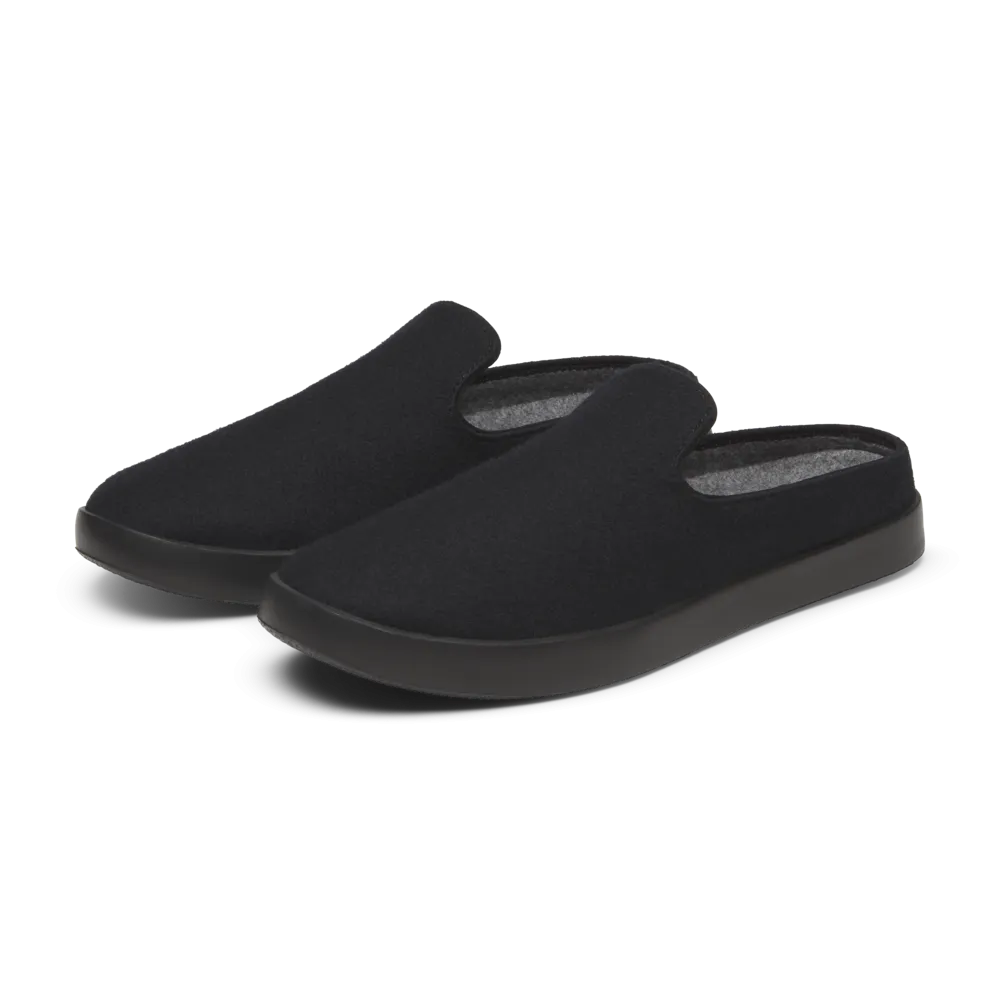 Women's Wool Lounger Mule - Natural Black (Natural Black Sole)